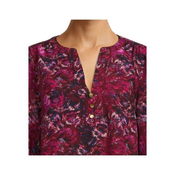 Womens Tiered‎ Floral Midi Fairy Cottagecore Long Sleeve Print Woven Dress L - Picture 3 of 8